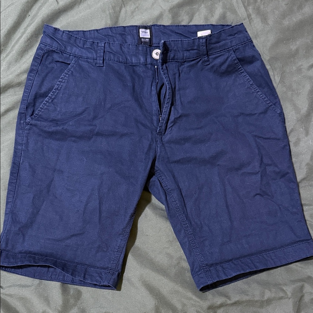 Point Zero Dark Blue Flat Front Shorts
